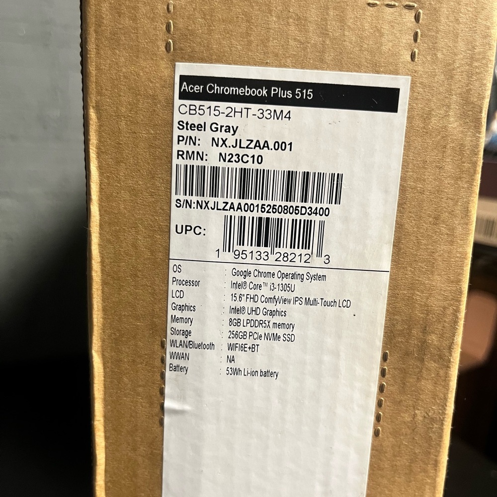 NEW Factory Sealed Acer Chromebook Plus 515 15.6" i3 Laptop - Picture 2 of 9